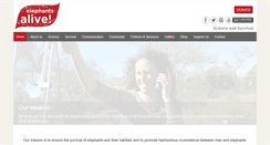 Desktop Screenshot of elephantsalive.org